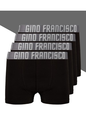 Gino Francisco Pamuklu Esnek 4'lü Kutusuz Comfort Gri Erkek Boxer - Mood Collection