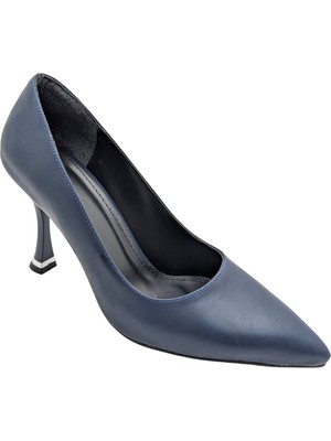 Ephyra | Klasik Stiletto Ayakkabı - Çiğdem Kundura - Ephyra - Lacivert - 36