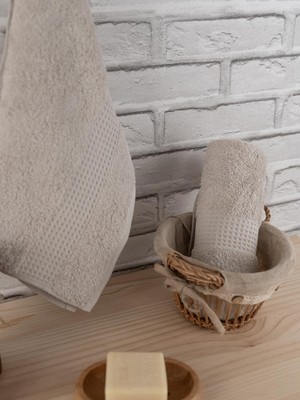 Baveno Home Pamuklu 2'li 40X60 cm Waffle Desenli Renkli Lüks El Havlusu Seti Baveno