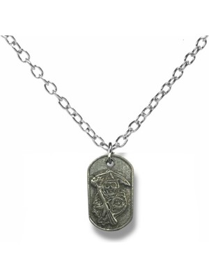 Sons Of Anarchy Künye Tasarımlı Gümüş Renk Unisex Kolye – Biker ve Outlaw Stili