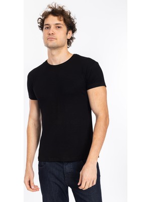 Villager & Son Tshırt V&s 25K Bambu O Yaka Erkek (M&c) Siyah