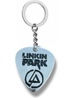 Linkin Park Rock Grubu Pena Şeklinde Çift Taraflı Rock Işaretli Metal Zincirli Unisex Kolye