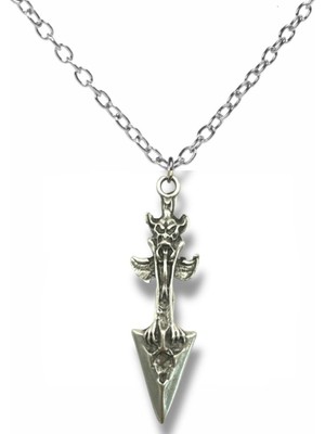 Ok Ucu Şeytan Kolye – Gotik Tarz Unisex Metal Aksesuar