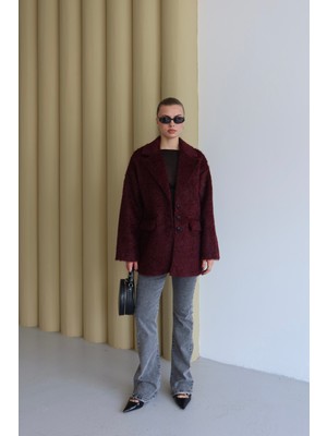 Fehu Bloom Kadın Gri Düğme Detaylı Ispanyol Paça Jean