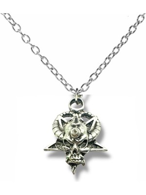 Devil Goat Şeytan Figürlü Unisex Metal Kolye – 60 cm Zincir