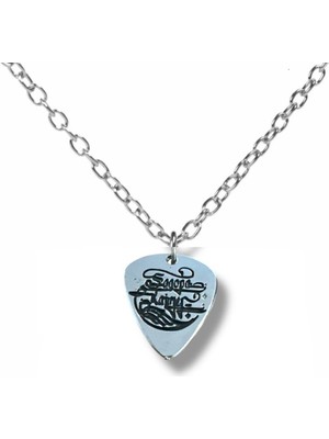 Sagopa Kajmer Rap Sanatçısı Pena Şeklinde Çift Taraflı Rock Işaretli Unisex Metal Kolye