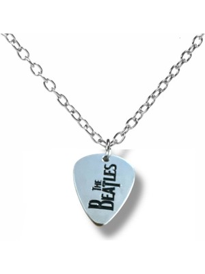The Beatles Efsanevi Müzik Grubu Pena Şeklinde Çift Taraflı Unisex Metal Kolye