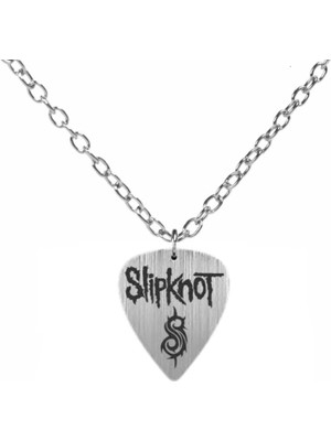 Slipknot Pena Kolye – Çift Taraflı Rock Işaretli Unisex Metal Kolye, 60 cm Zincir