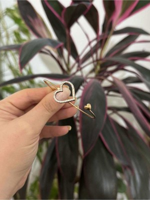 Herşey Nota Gold Kalp Model Kadın Bileklik Ayarlanabilir Şık ve Zarif Aksesuar Her Bileğe Uyumlu