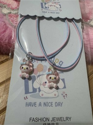 2’li My Melody Best Friends Kolye – Sevimli Çift Kolye – Arkadaşlık Takısı