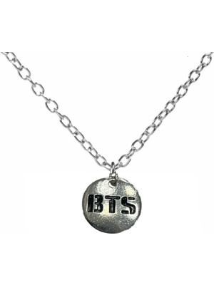 Bts Müzik Grubu Metal Kolye – 60 cm Uzun Zincirli K-Pop Takı