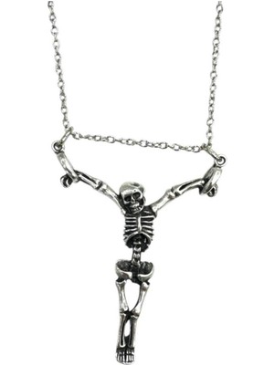 Chain Stretched Skeleton Zincirli Kolye Erkek Kadın Unisex Aksesuar