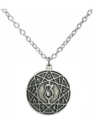 Slipknot Metal Logo Kolye – 60 cm Uzun Alaşımlı Zincirli Rock Takı