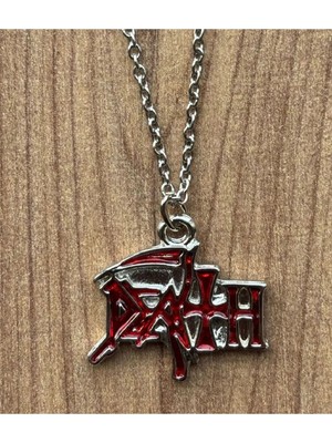 Kırmızı Death Figürlü Kolye – 60 cm Metal Zincir
