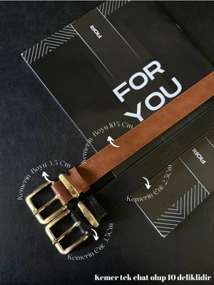 Fiori 2'li Gold Toka Köprü Kadın Kemer, Pantolon Kemeri, Ceket Kemeri, Elbise Kemeri, Gömlek Kemer