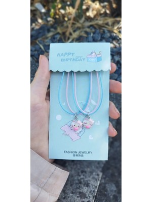 Hello Kitty Face Kalpli 2’li Best Friends Kolye – Şık Arkadaşlık Takısı – Sevimli Aksesuar