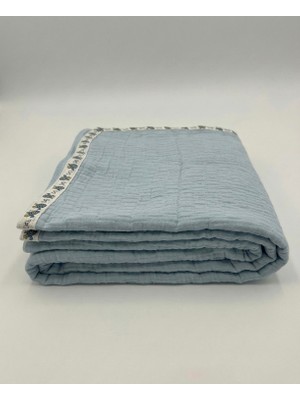 Premium Çift Katlı Özel Kumaş Müslin Bebek Battaniyesi - %100 Pamuklu Mevsimlik