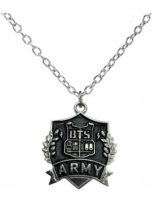 Bts Army Metal Kolye – 60 cm Uzun Zincirli K-Pop Aksesuar