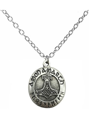 Amon Amarth Metal Kolye – 60 cm Uzun Zincirli Viking Metal Aksesuar