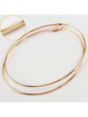 Ince Boru Metal Halka Küpe 8-9-10 cm