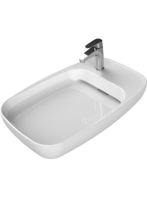 Turkuaz Nova 70 cm Çanak Lavabo Gizli Sifonlu