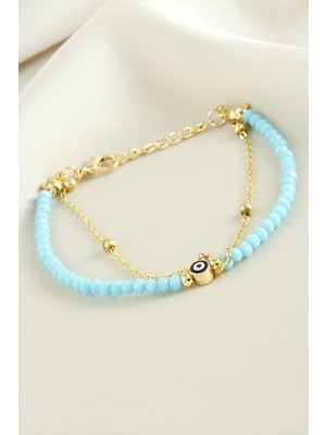 Nazar Zincir Kristal Bileklik