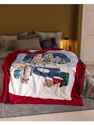 Madame Coco Monzel Tek Kişilik Welsoft Baskılı Battaniye - Renkli