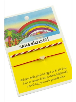 Kalp Şans Ip Bileklik