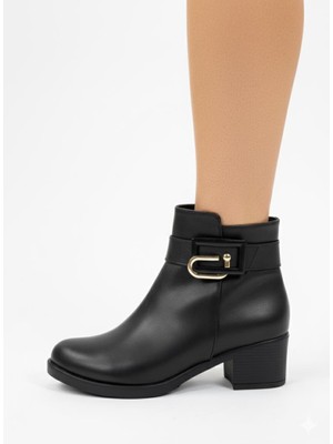 Punto 354198 Fermuarlı Topuklu Kadın Bot