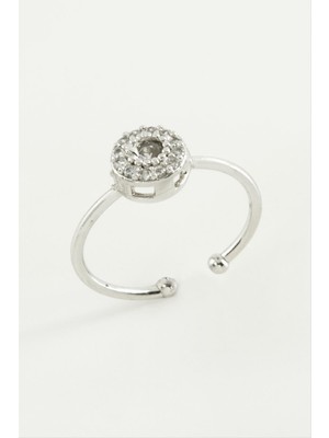 Yuvarlak Zirkon Taşlı Yüzük