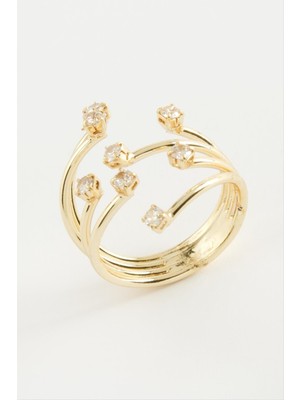 Esranın Dünyası Ağaç Zirkon Taşlı Yüzük