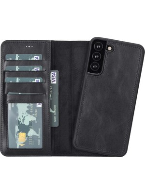 LTG Nova Galaxy S22 Uyumlu Deri Cüzdanlı Kılıf Mwwn Rst1