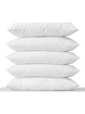 Wishora Store Çeyiz 5 Adet 50 * 70 Pamuklu Beyaz Iç Yastık Kılıfı Fermuarlı Beyaz 50 x 70