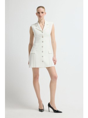 Adl Pliseli Elbise Kemik 12445735000