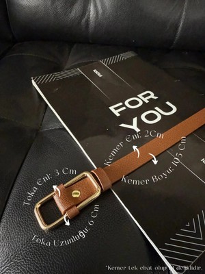 Fiori Dikdörtgen Tokalı Kadın Pantolon Kemeri, Ceket Kemeri, Gömlek Kemeri, Elbise Kemeri