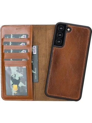 LTG Nova Galaxy S22 Uyumlu Deri Cüzdanlı Kılıf Mwwn RST2EF