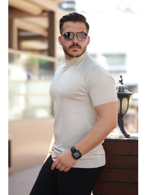 Etiler Collection Erkek Yarım Balıkçı Yaka Kısa Kollu Tişört