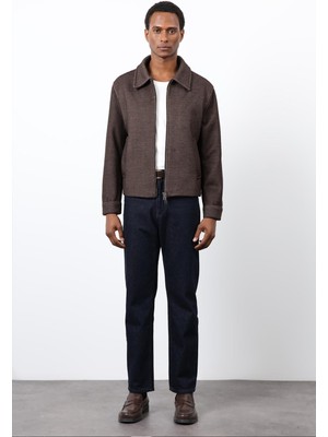 Antioch Kahve Yün Karışımlı Erkek Ceket