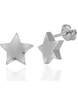 Costurera Gümüş Yıldız Çivili Kadın Küpe