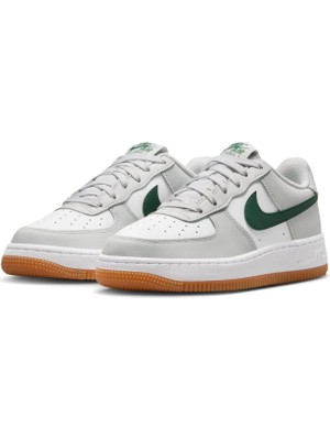 Nike Air Force 1 Gs Unisex Deri Gri Beyaz  Sneaker Ayakkabı - CT3839-007