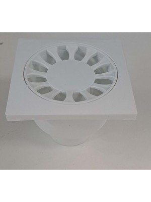 Leva House Beyaz Yer Süzgeci 10 x 10 cm - Ø 50 Alttan Çıkış Yer Sifonu