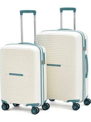United Colors Of Benetton Orta ve Kabin Boy – Ultra Hafif Polipropilen Tsa Kilit 2'li Valiz Seti