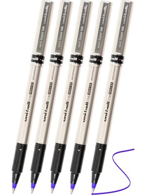 Artlantis Mavi Pilot Kalem UB-177 Fine Deluxe 5 Adet Uniball Pilot Kalem 0.5 mm Roller Uçlu Pilot Kalem Ince Uçlu Likit Mürekkepli