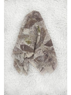 Defne Apollon İpekçilik %100 Ipek Ecoprint Fular 55 x 55 cm Karma3