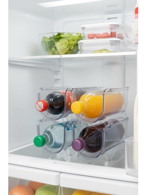 Vivenda 4 Parça Buzdolabı Şişe Düzenleyici Seti – Buzdolabı Içi Şişe Organizer