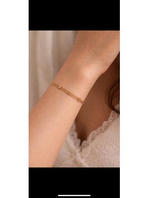 Tugrada 316 L 24 K Çelik Bileklik