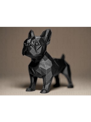 Linova Geometrik Fransız Buldog Heykel Biblo Dekoratif Obje