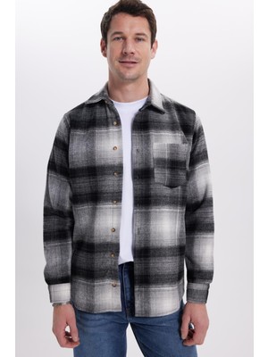 Tudors Erkek Regular Fit Rahat Kesim Kışlık Kareli Oduncu Gömlek