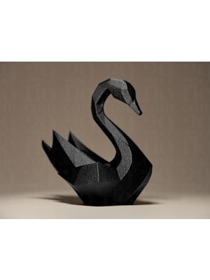 Linova Geometrik Kuğu Heykel Biblo Dekoratif Obje