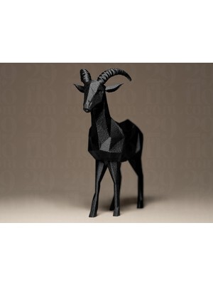 Linova Geometrik Keçi Heykel Biblo Dekoratif Obje